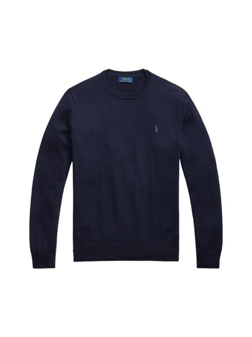 Maglia da uomo in lana, girocollo, colore hunter navy POLO RALPH LAUREN | 710946143001
